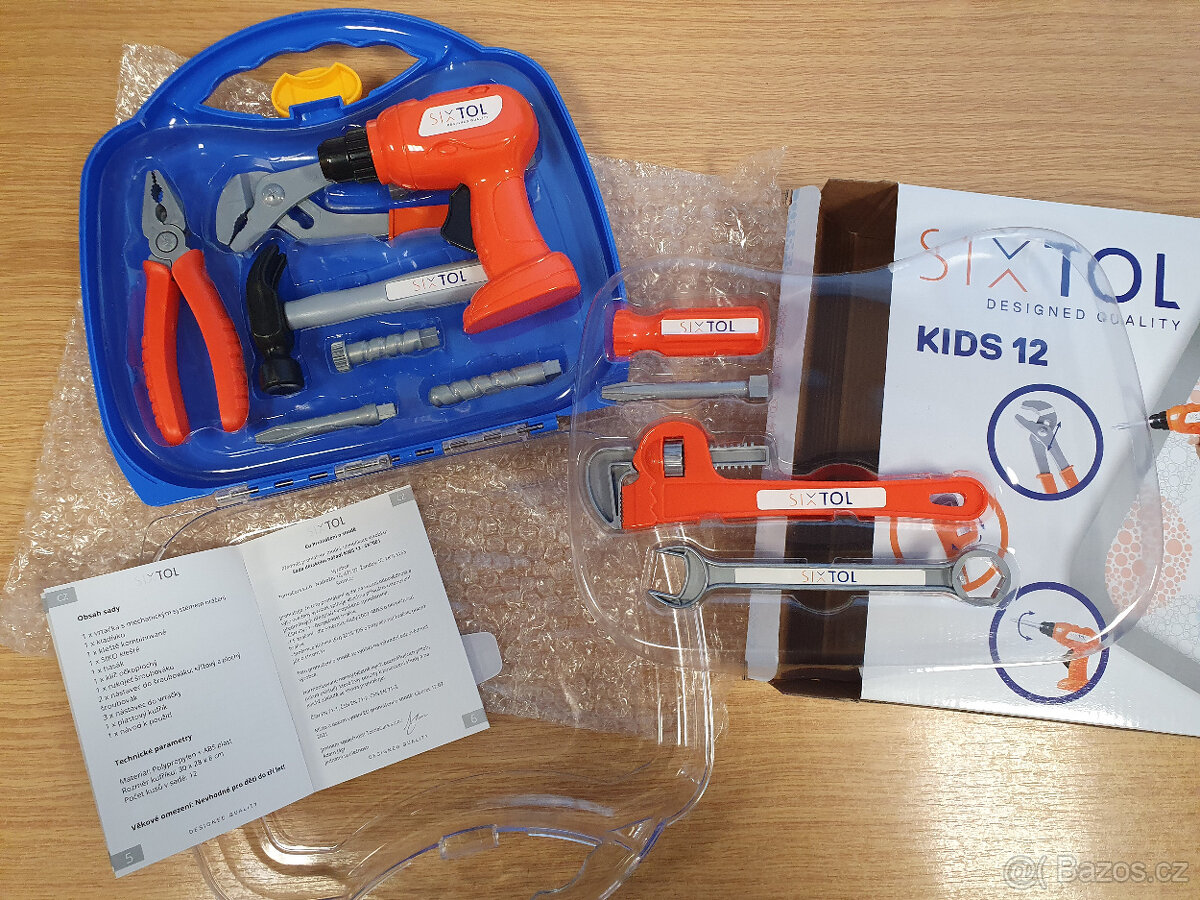 Sada dětského nářadí kufřík SIXTOL set Kids 12 NOVÉ vrtačka - 8