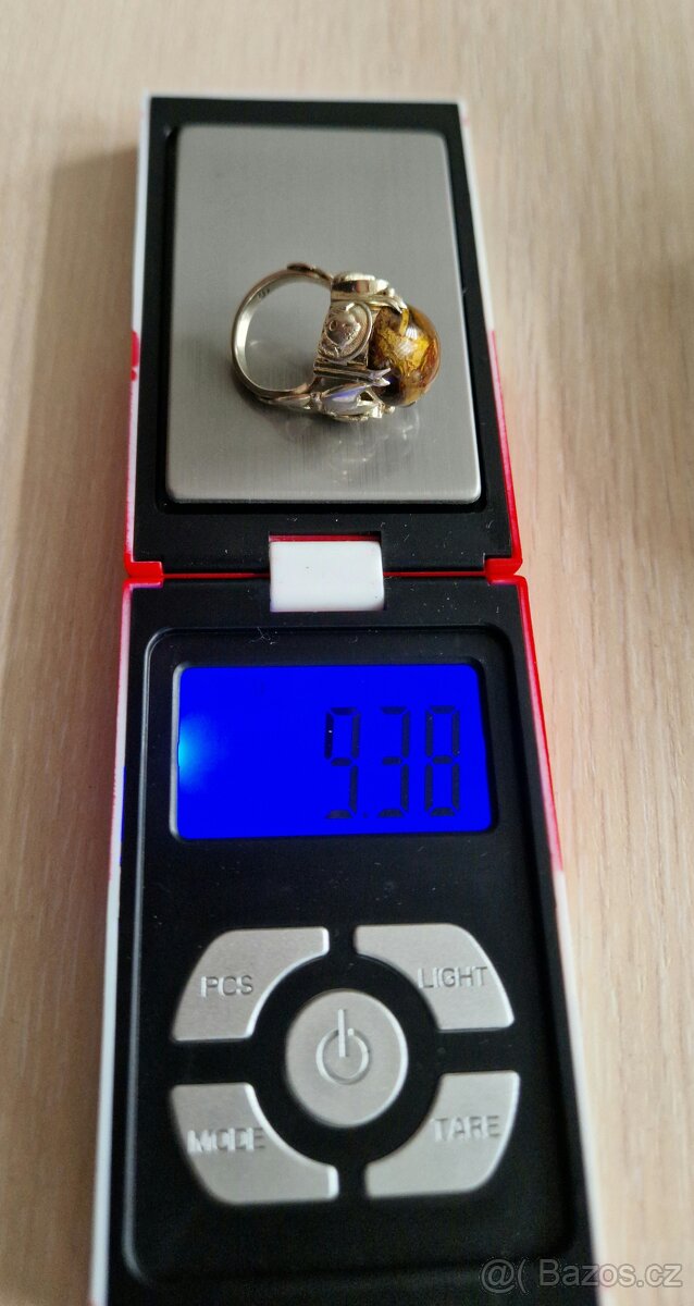⭐ KRÁSNÝ MASIVNÍ STŘÍBRNÝ PRSTEN 925/1000 ⭐ - 8