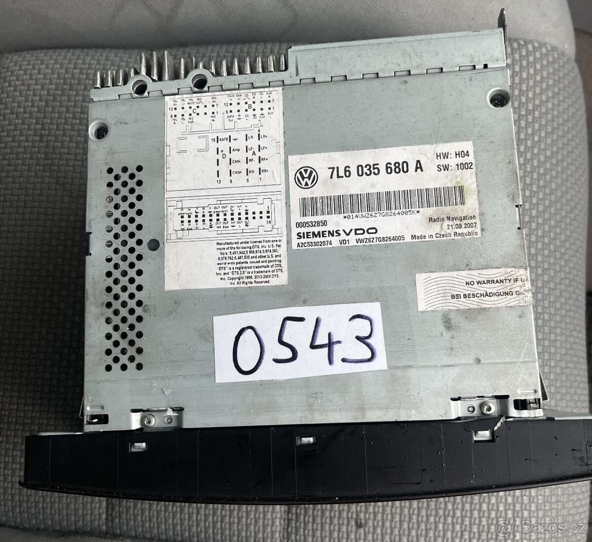 Rádio VW RNS510 7L6035680A - 8