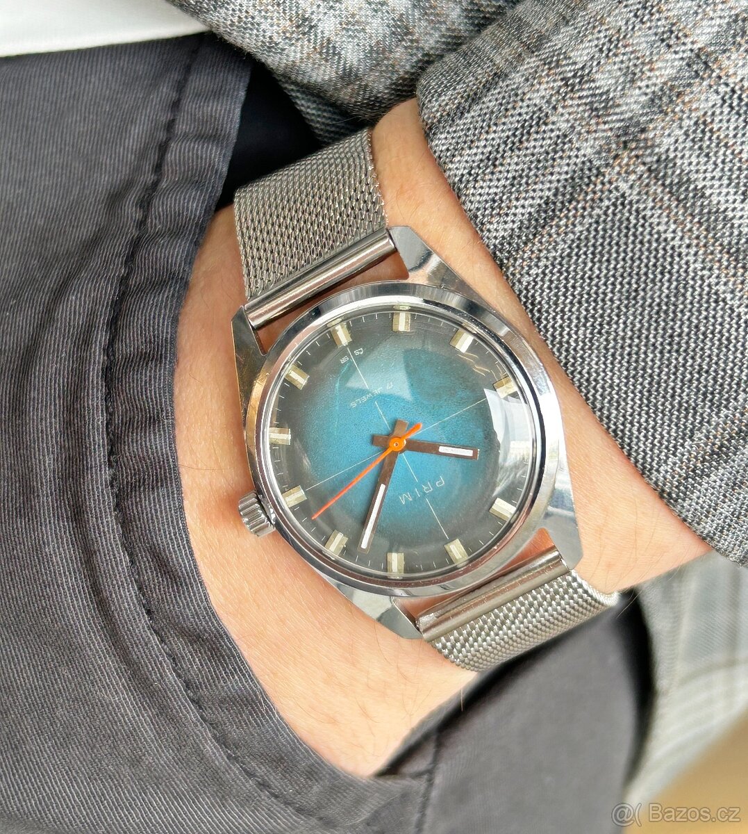 Československé Retro Vintage Mechanické hodinky PRIM Elegant - 8