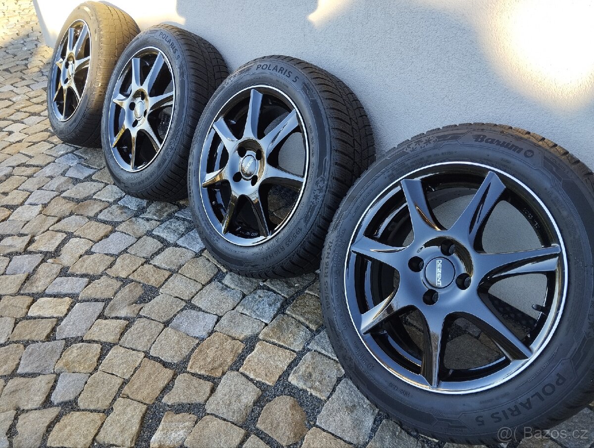 ALU Dezent 4x100 r16x6,5j ET 40, 195/55/16 Polaris 5 - 8