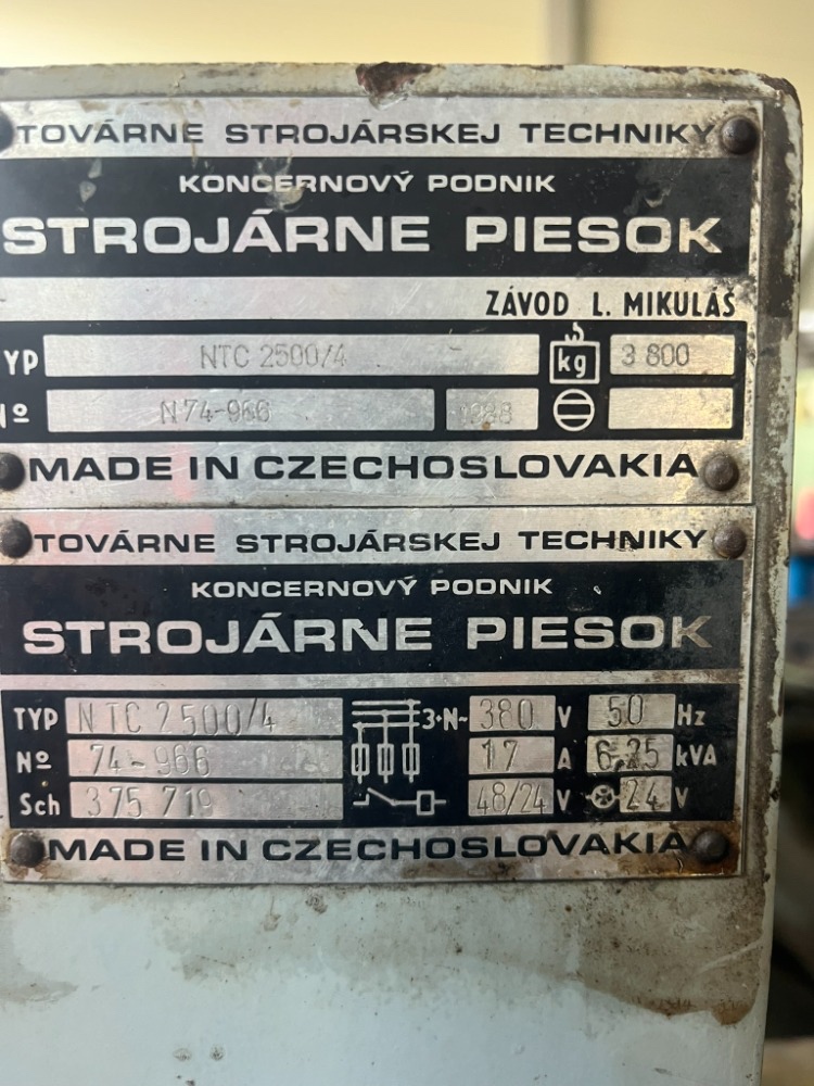 191. Tabulové nůžky NTC 2500/4 - 8