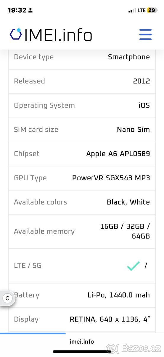 Apple iPhone 5 plně funkční - 8