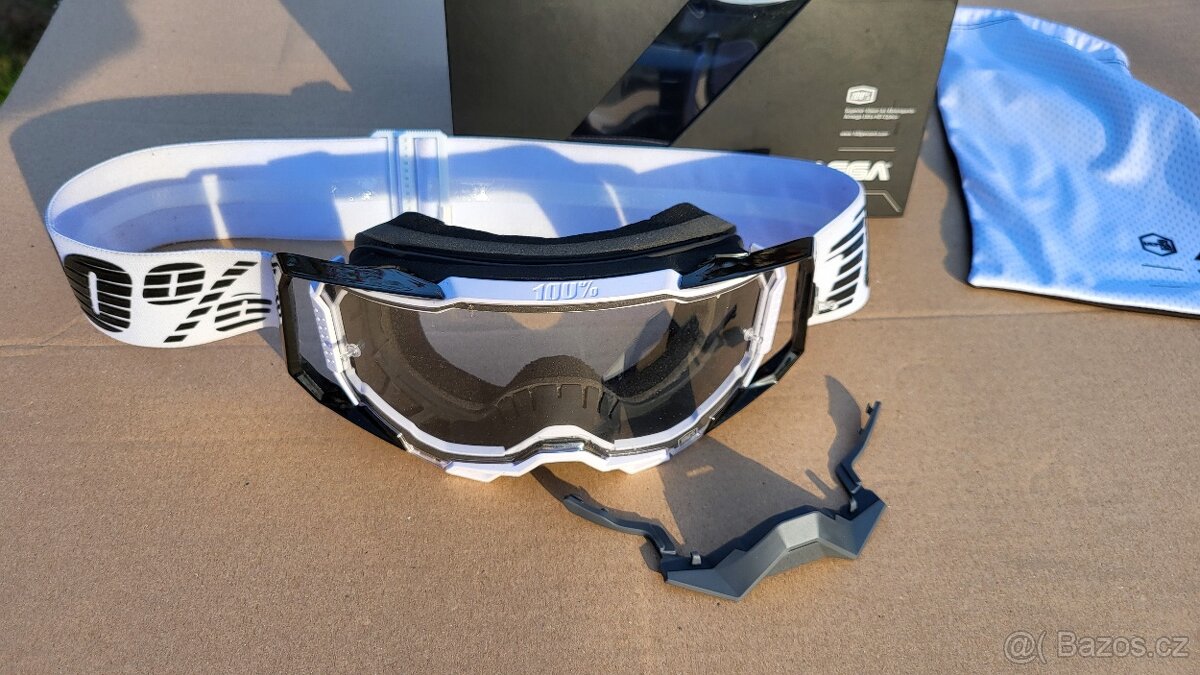 Motokrosové brýle značky 100% Armega bílé - 8