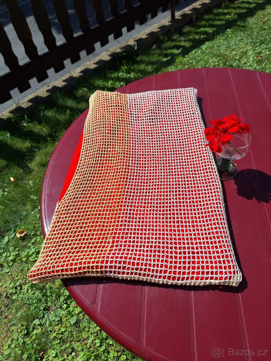 NÁDHERNÝ STAROŽITNÝ, HÁČKOVANÝ POVLAK NA POLŠTÁŘ 54x34cm - 8