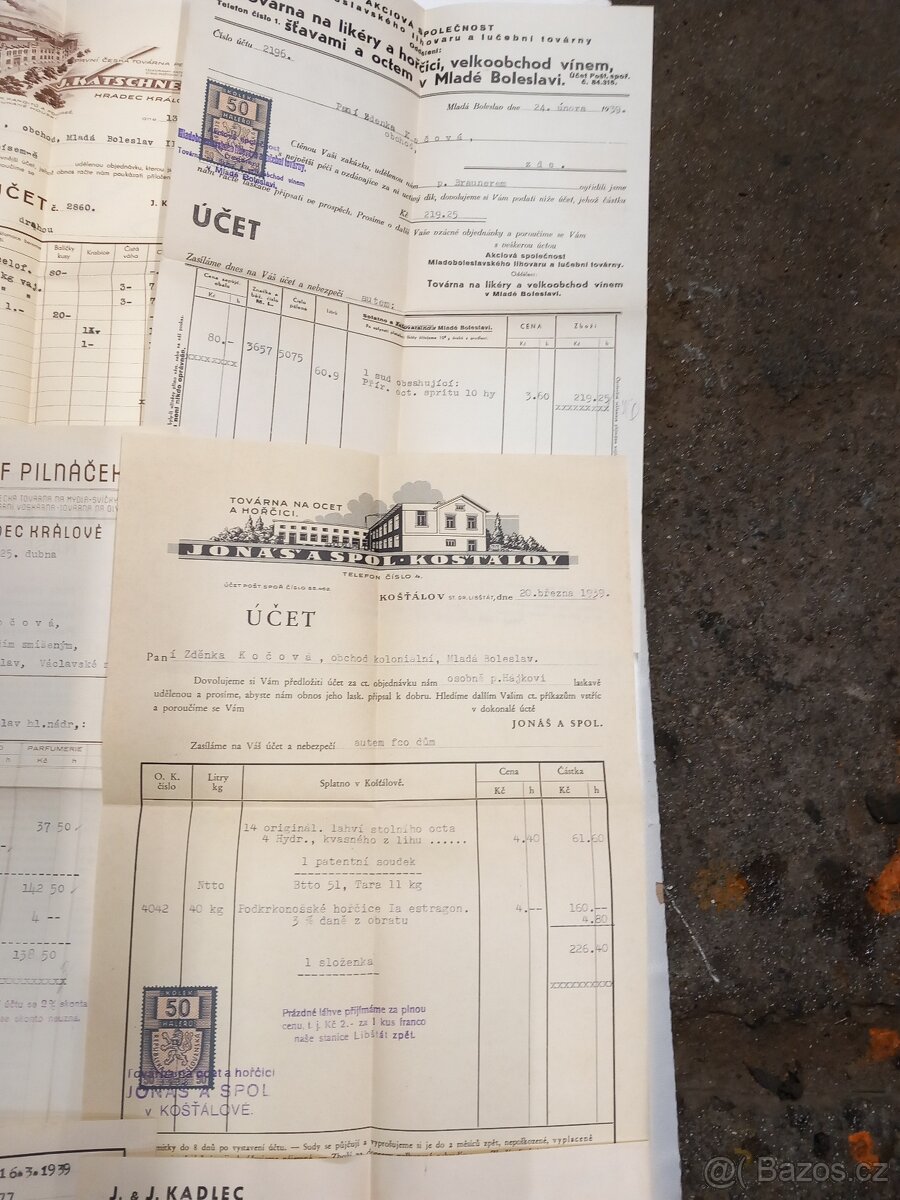 znamky pohlednice viněty etikety učty prospekty obalky - 8