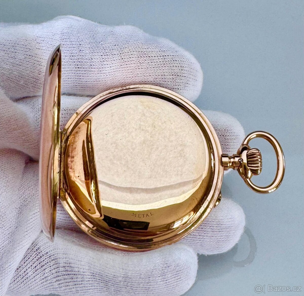 VZÁCNÉ 14K ZLATÉ PÁNSKÉ KAPESNÍ HODINKY IWC SCHAFFHAUSEN - 8