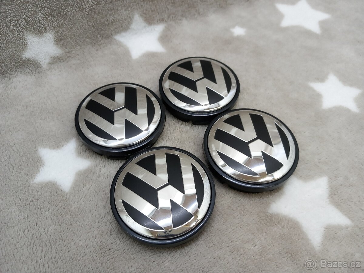 Středové krytky Vw, 56x52mm chrom logo - 8