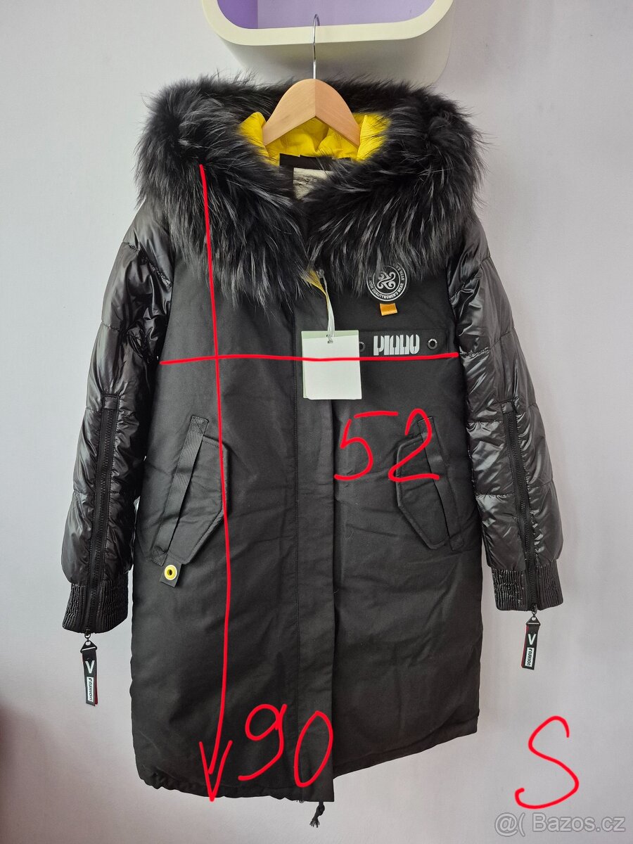 Nová dámská bunda s pravou kožešinou, velikost S - 8