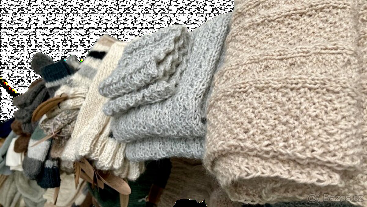 Handmade alpaka čepice šály rukavice ponožky atd. - 8