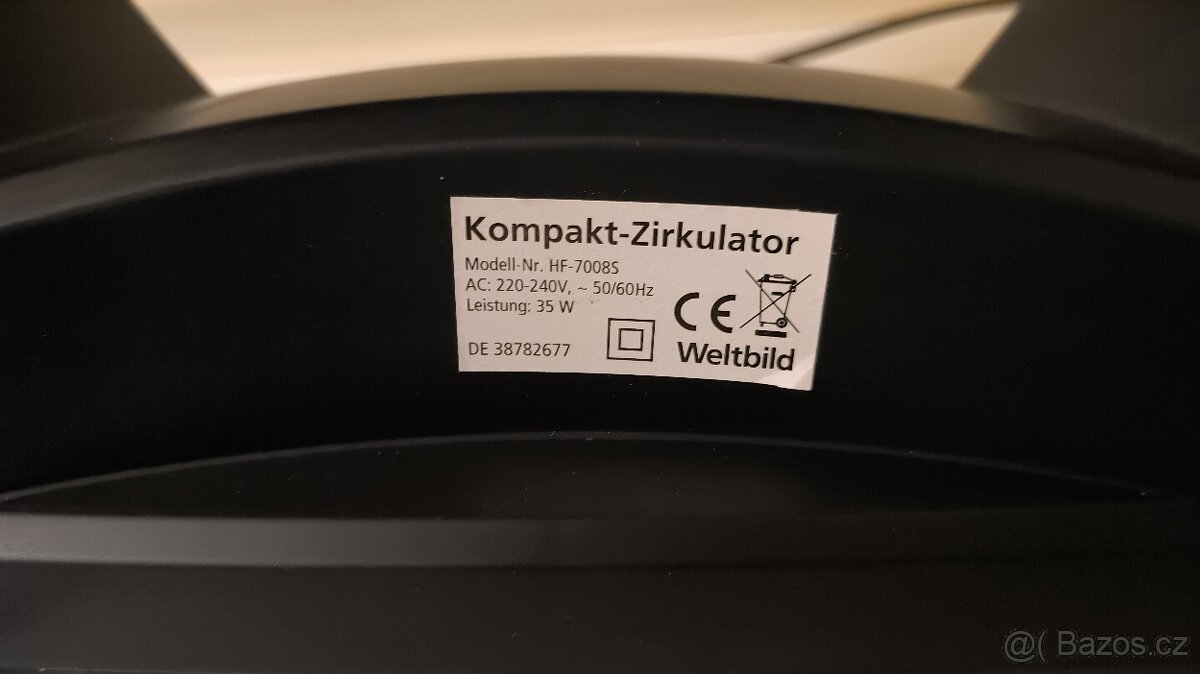 Ventilátor - Větrák černý - 8