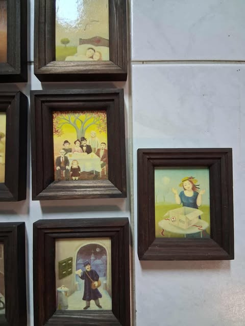 Dřevěné rámečky na obrázky + 1 ks fotoráměček plast - 8