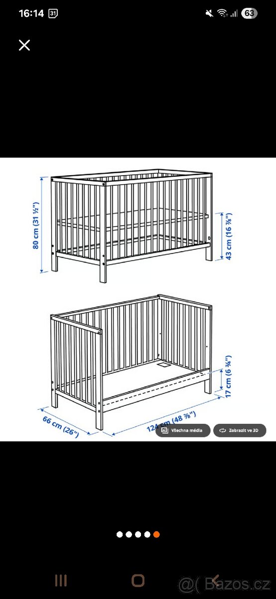 Postylka Gulliver Ikea - s příslušenstvím - 8