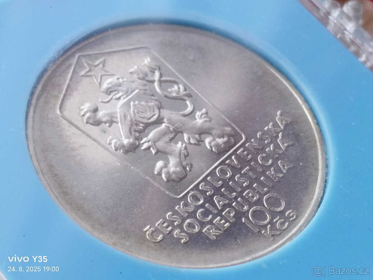 7x PROOF stříbrná pamětní mince Československo - 8