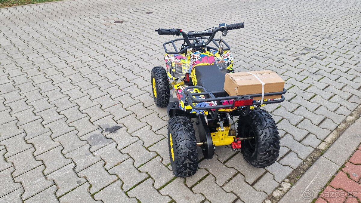 Dětská elektro čtyřkolka ATV Torino 1200W 48V graffiti žlutá - 8