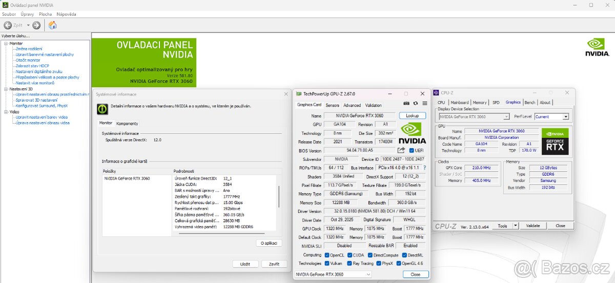 Herní počítač STRIX (i7|RTX 3060 12GB|32GB RAM|WIFI) - 8