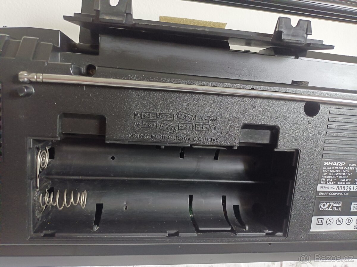Sharp WQ 354 radiomagnetofon retro 2 kazeťák - 8