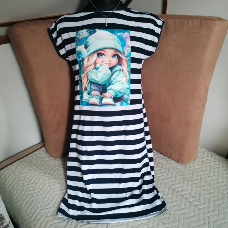 Krásné pružné šaty s aplikací vel.42-46 - 8