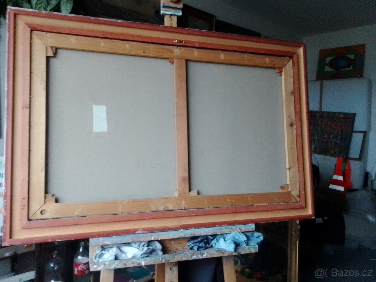 Paříž -olej /plátno -podpis autora, 99x59/116x74cm. - 8