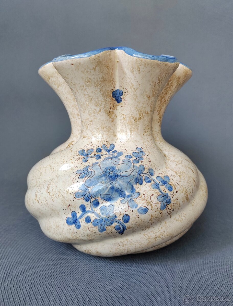 Italská keramická ručně malované váza z města Deruty - 8