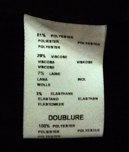 Kvalitní černý kabát/paleto, vel. L zn. 1-2-3 - 8