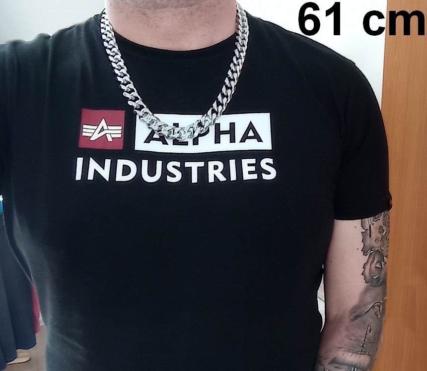 NOVÝ masivní pánský náhrdelník Pancer Silver steel š. 15 mm - 8