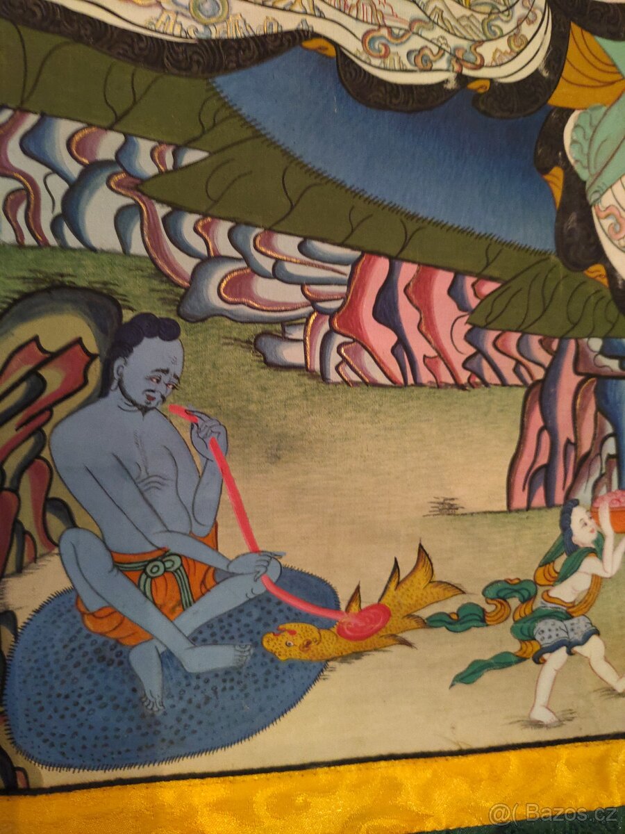 Tibetská thangka jogín Milarepa - 8