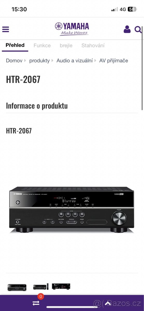 Yamaha set HTR 2067 Top stav - 8
