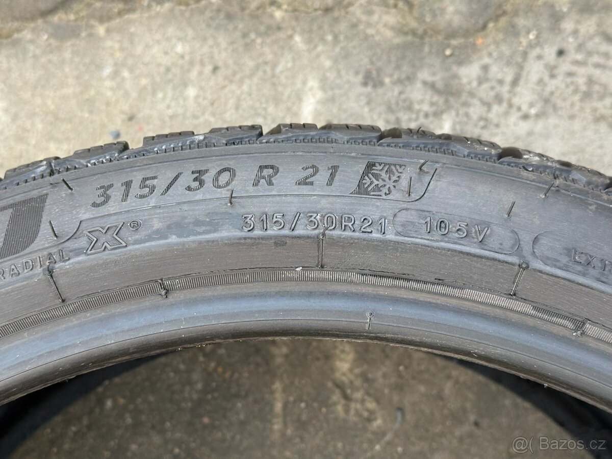 4x ZIMNÍ PNEU - 275/35 R21 + 315/30 R21 Michelin Alpin 5 - 8