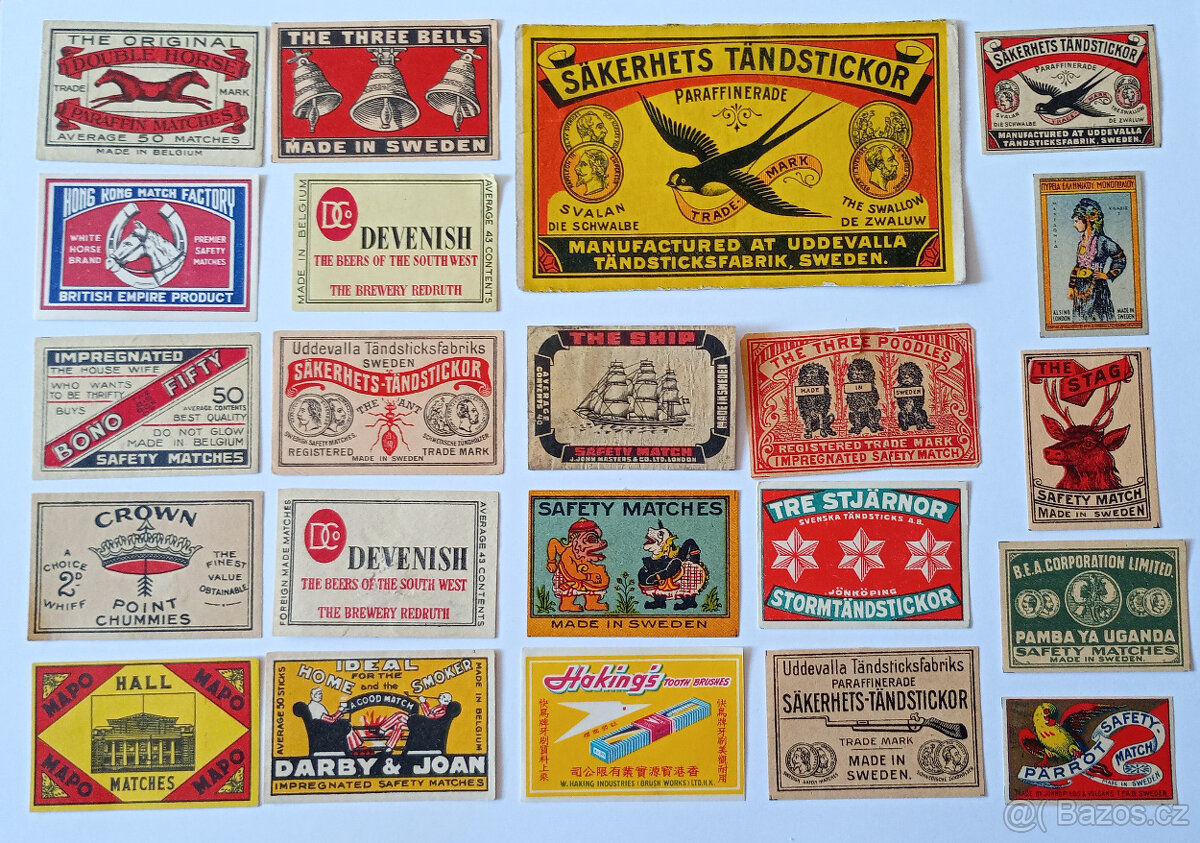 Sbírka 425 zápalkových nálepek Švédsko - 8