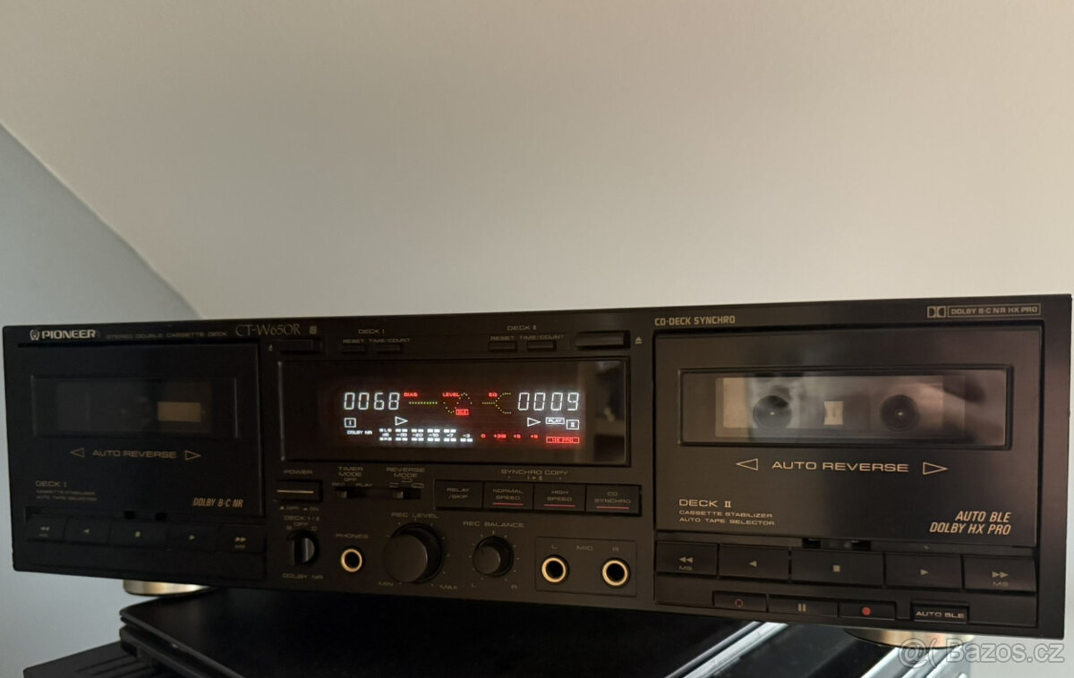 Pioneer CT-W650R Double Cassette Deck, Dolby B, C, HX Pro - 8