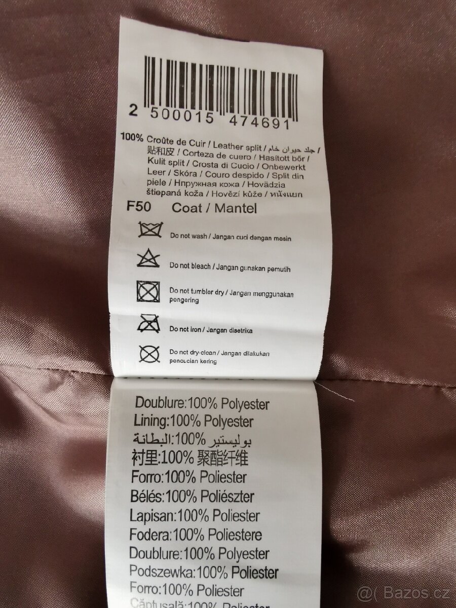 Dámská kožená bunda zn. CAMAIEU - 8