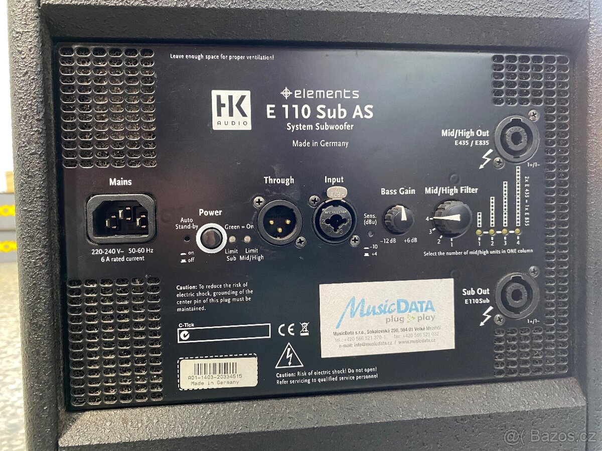Prodám 2 sloupové systémy HK AUDIO ELEMENTS - 8
