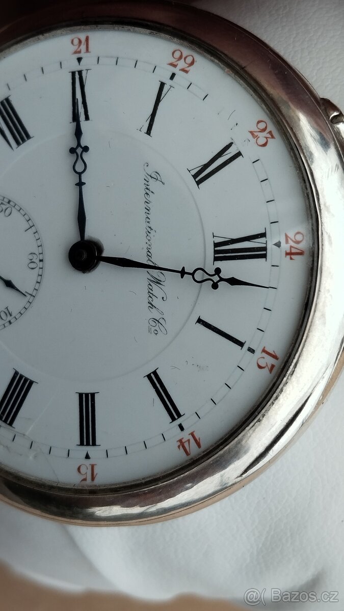 Krásné starožitné stříbrné hodinky IWC Schaffhausen, medaile - 8