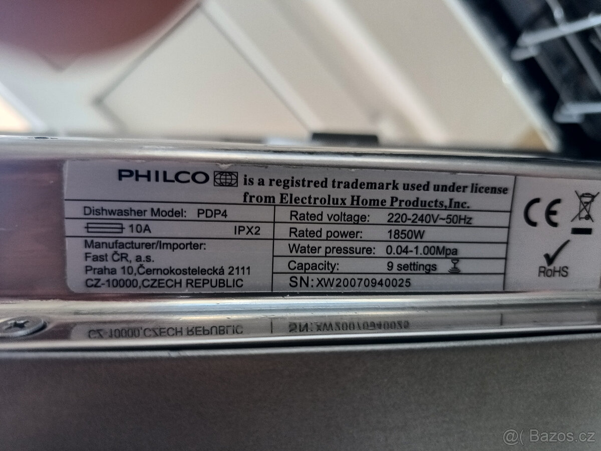 ÚZKÁ NEREZ MYČKA PHILCO - 9 SAD - A+++ - 8