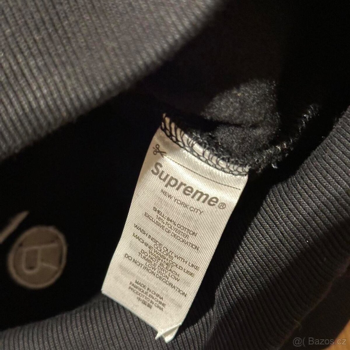 Supreme Satin Applique Hooded Sweatshirt FW25 Black - 8