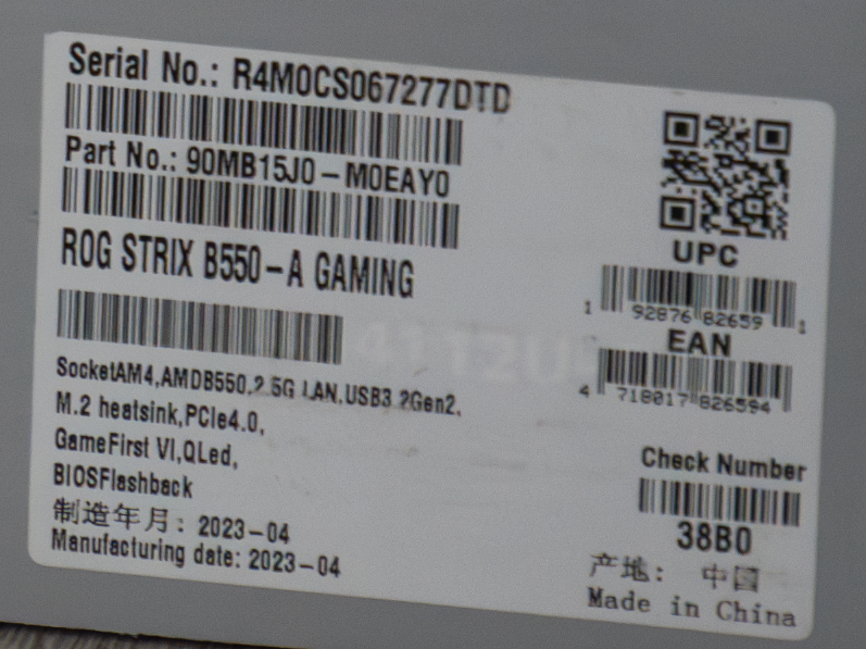 MB ASUS ROG STRIX B550-A GAMING - 8