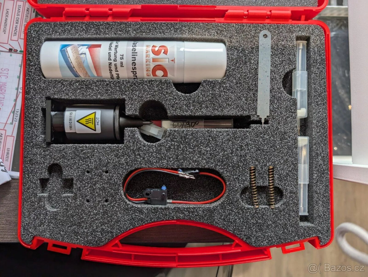 Systém značení jehlami SIC E-Mark se 2 bateriemi + mnoho pří - 8