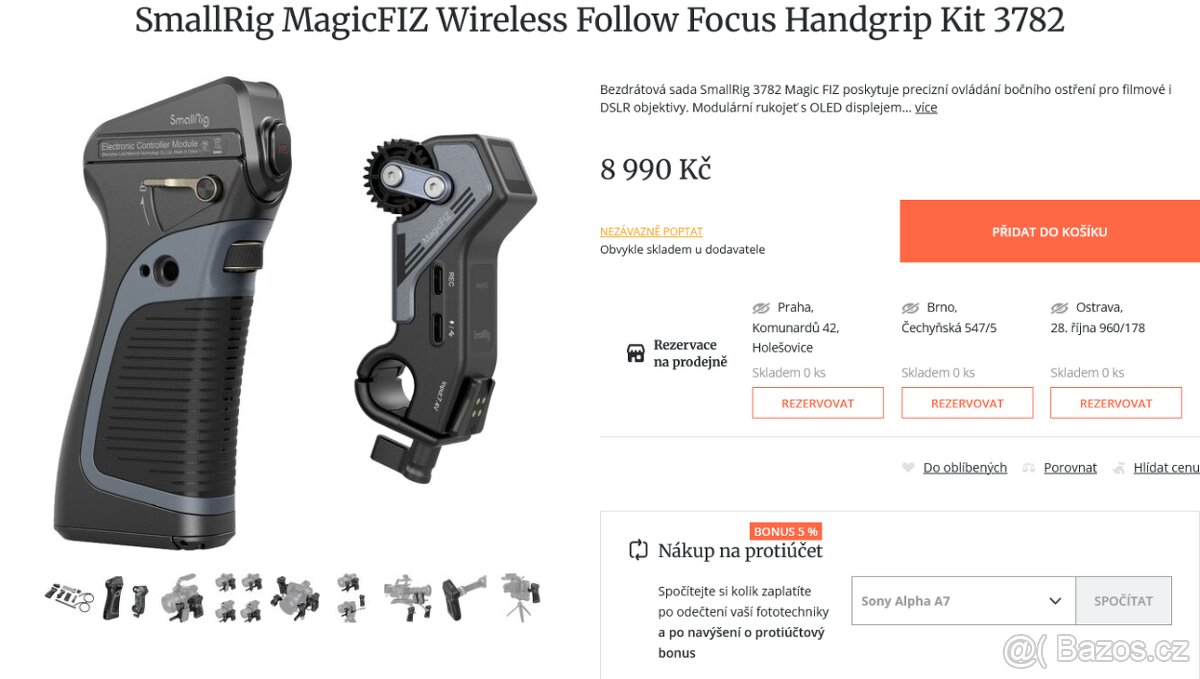 SmallRig MagicFIZ Wireless Follow Focus Handgrip Kit 3782 - 8