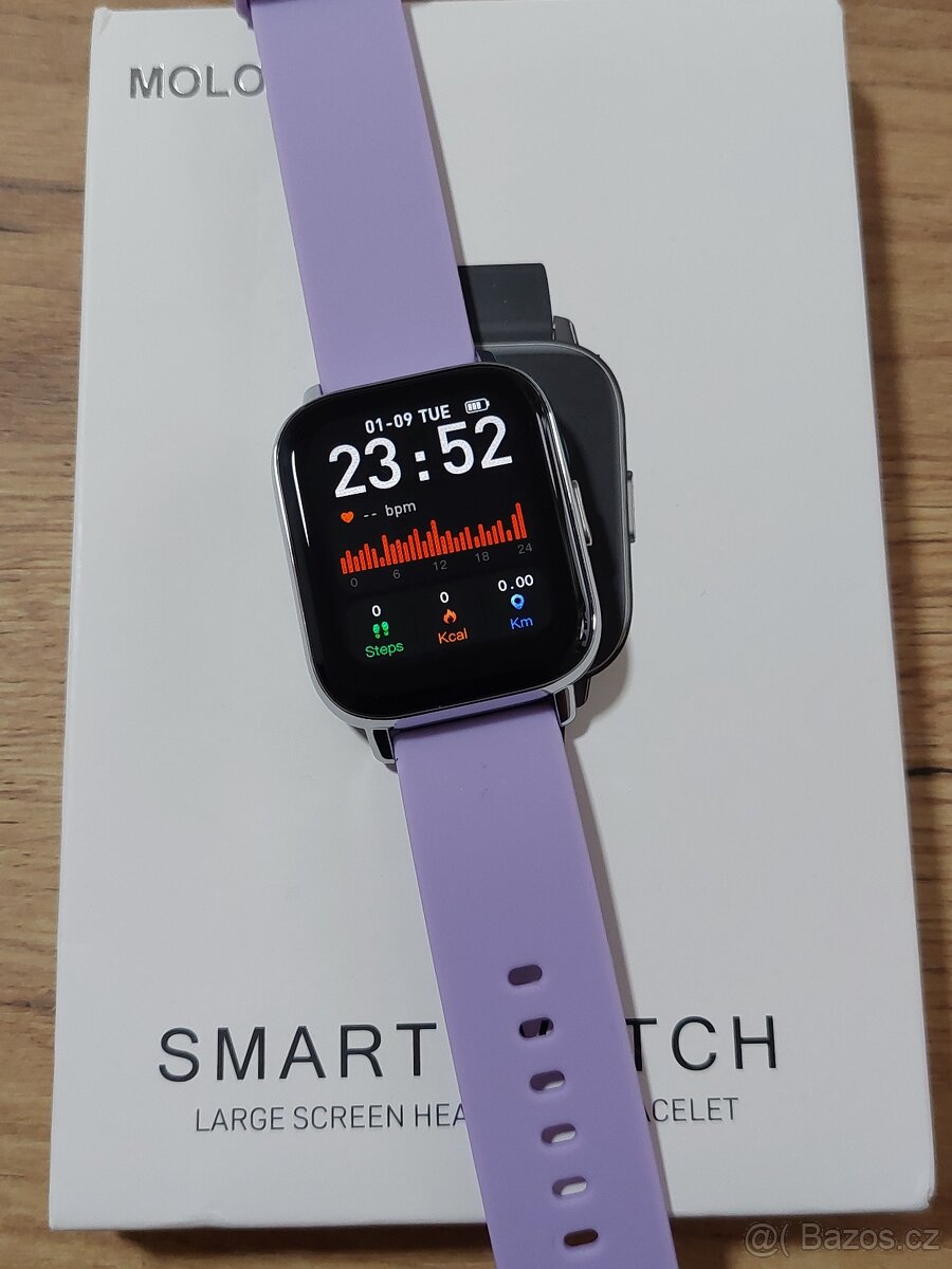 Chytré hodinky Molocy P32D – 1,69" HD, IP68 v CZ - fialové - 8