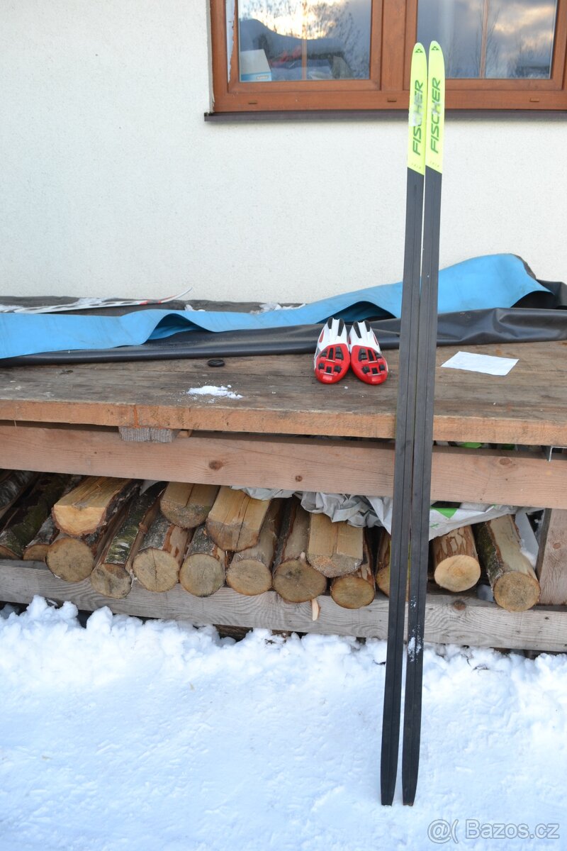 běžky Fisher RS 195 cm boty SNS Adidas EU 42 vč holí - 8