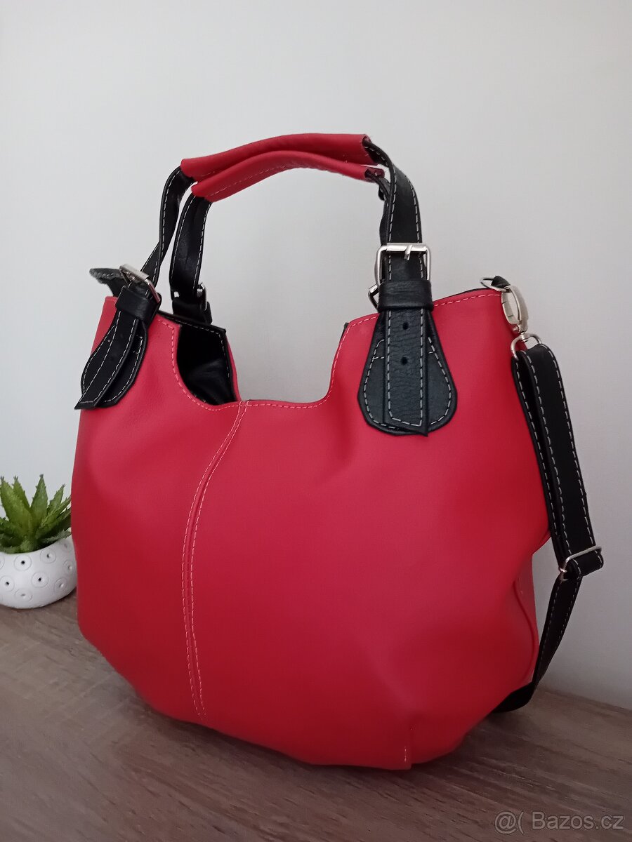 Leather dámská velká hobo kabelka kožená nová - 8