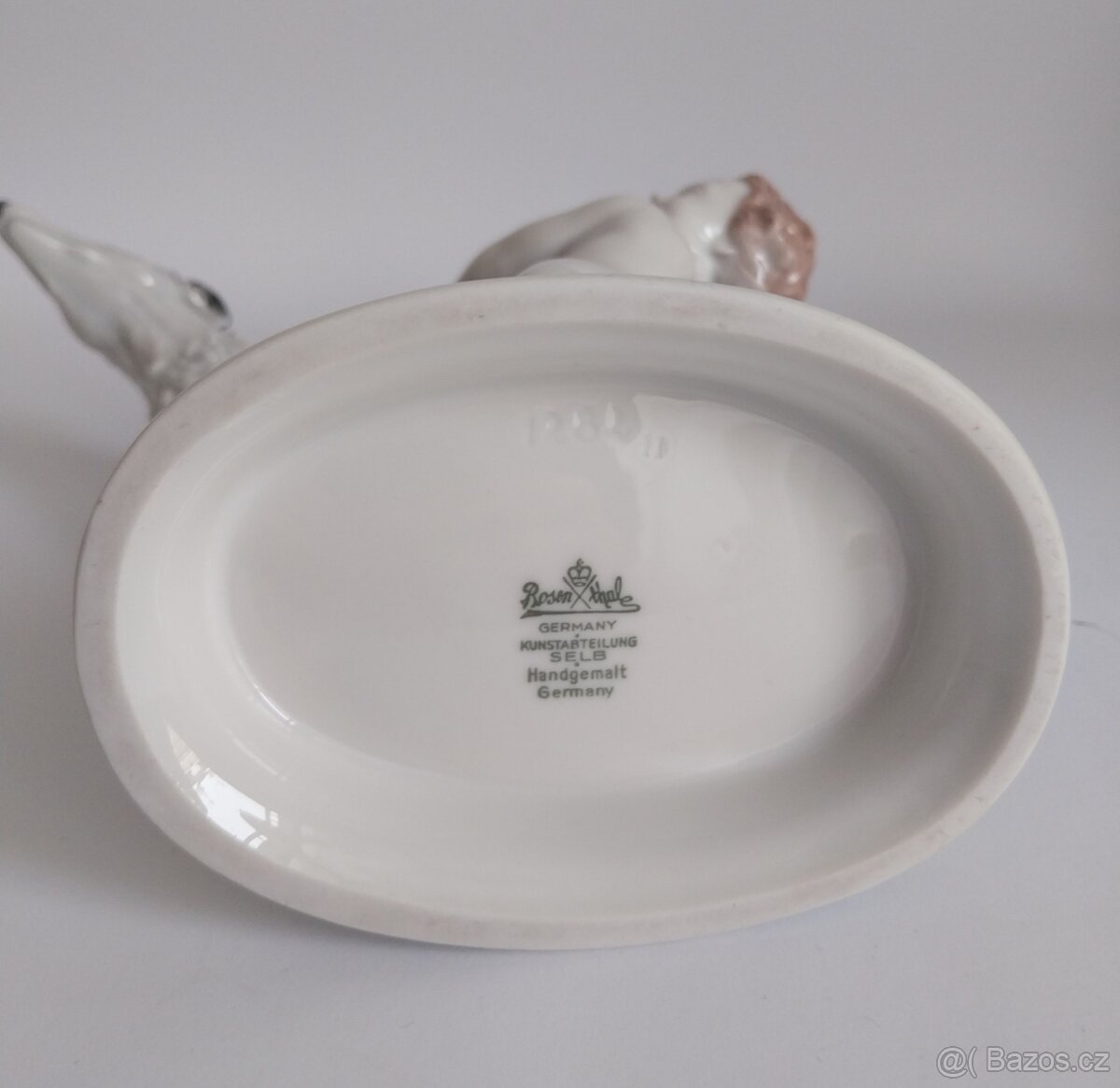 Starožitná porcelánová figura - putto a barzoj - Rosenthal - 8