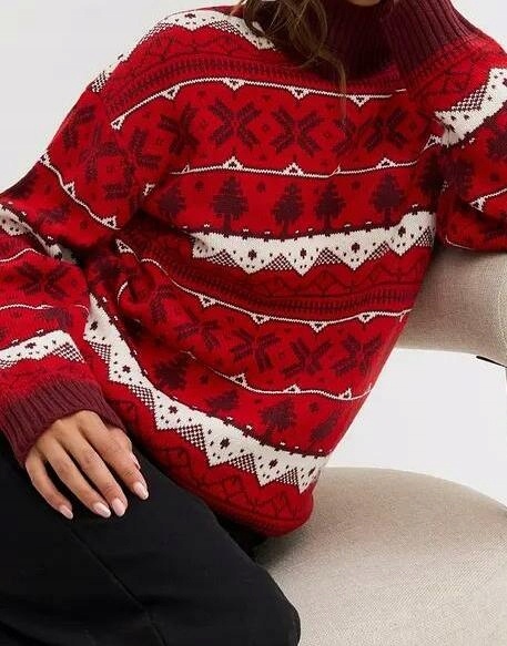 Krásný teplý zimní svetr se stojáčkem 48/50 - 8