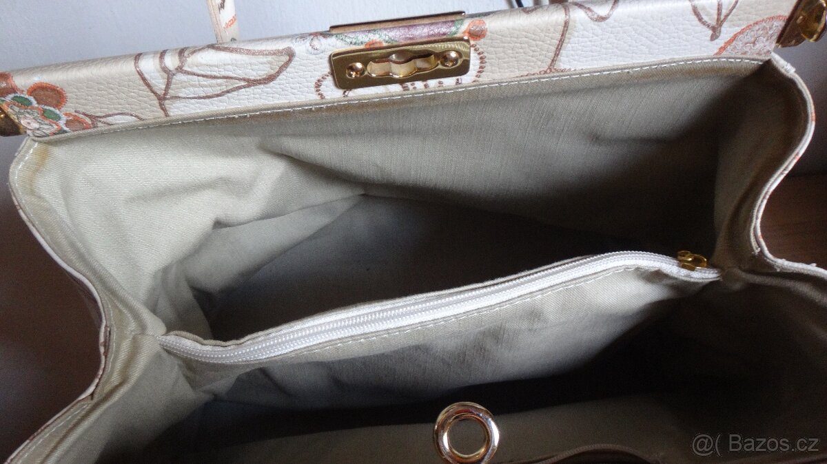 Luxusní italská kožená kabelka - 8