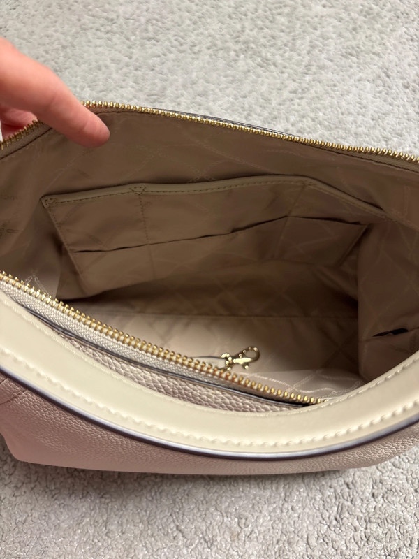 Michael Kors Aria kožená béžová kabelka - 8