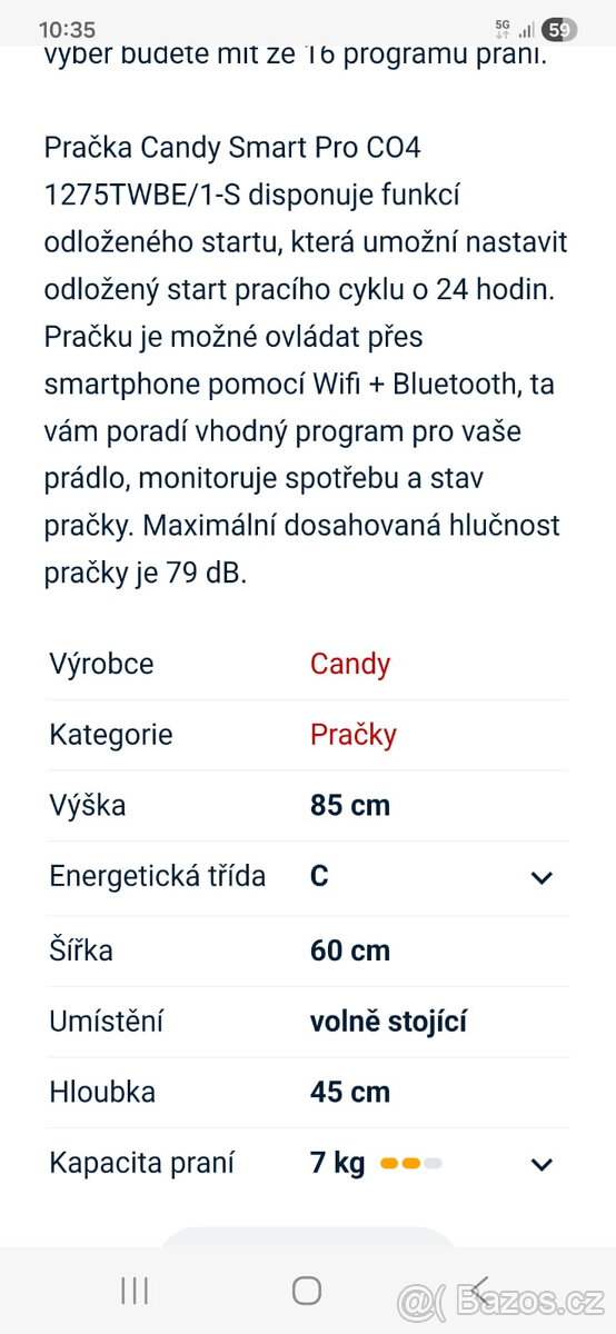 Pracka Candy - slim - uzka - 8