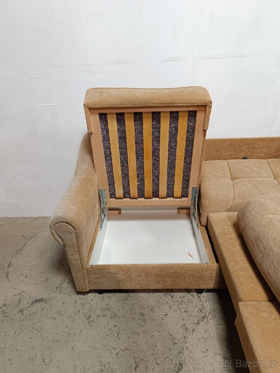 Rozkládací gauč,jedno lůžko, úložný prostor - 8