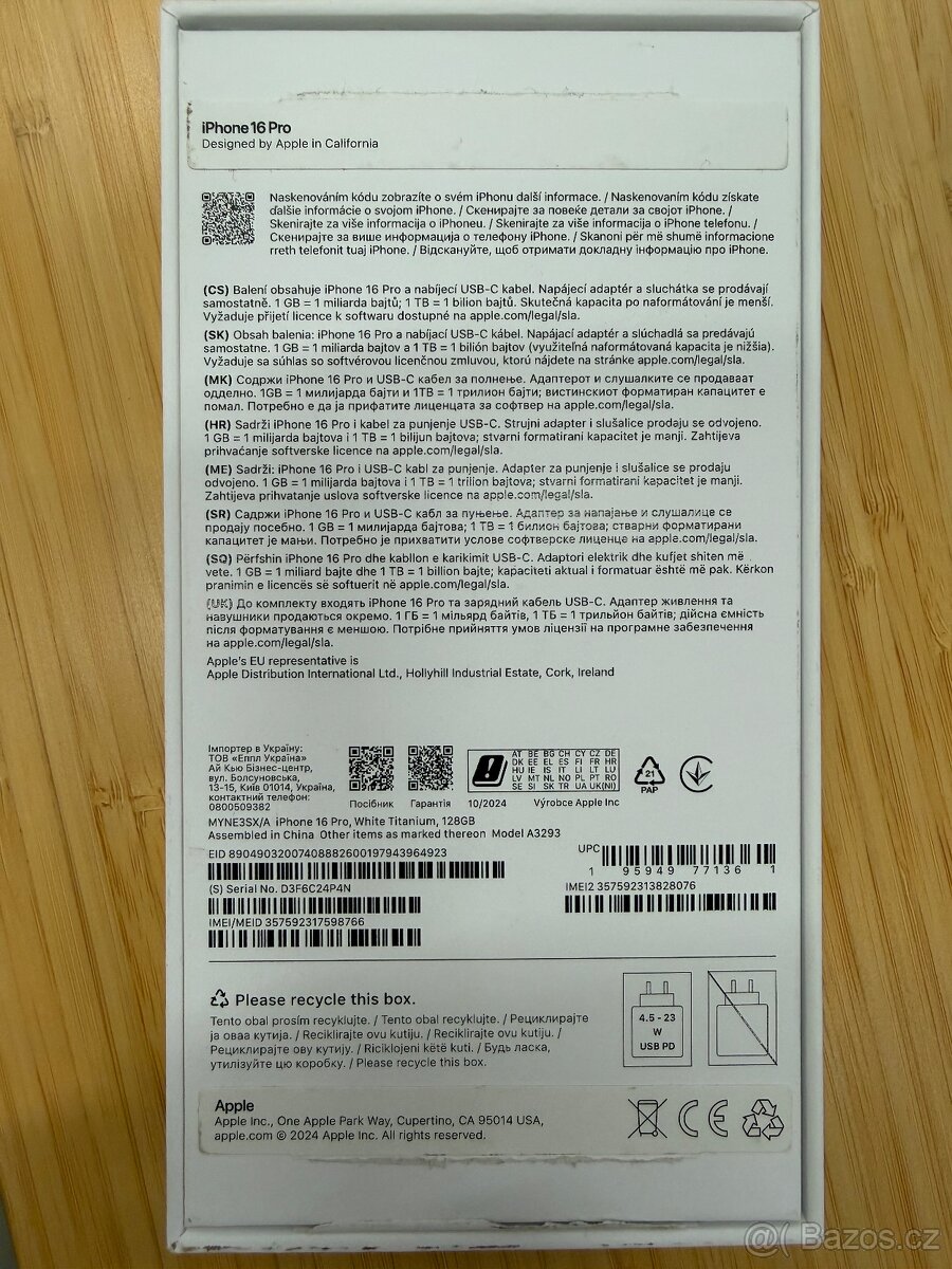 iPhone 16 Pro 128GB, bílý titan, baterie 98%, záruka 11/2026 - 8