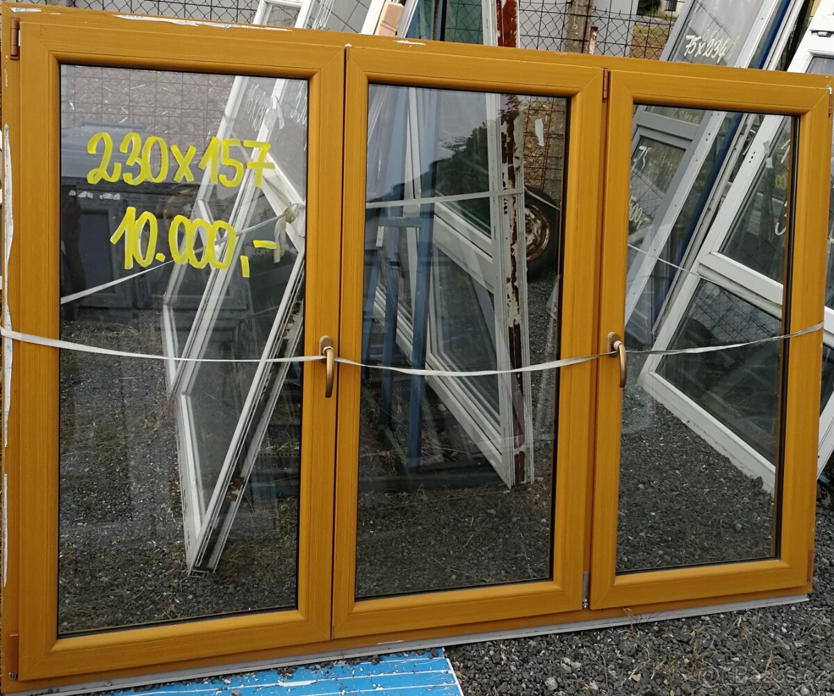 Okna světle hnědá použitá - 8